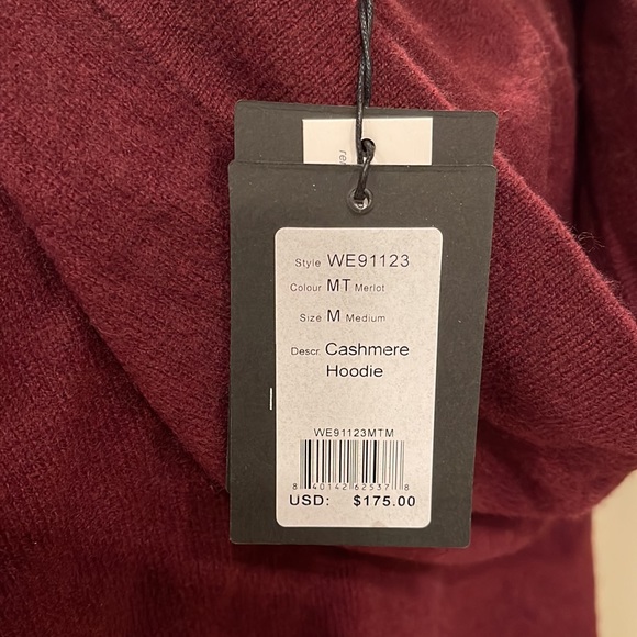 Brand new w/ tags! Naadam Merlot cashmere hoodie - Picture 3 of 5